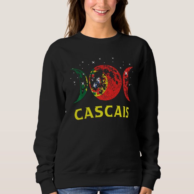 Sudadera Cascais Portuguese City Retro Portugal Flag   (Anverso)