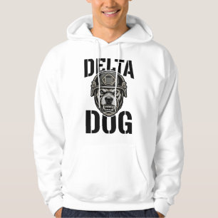 Sudadera Casco de Bulldog Delta Dog Diseño de Grabado Vinta