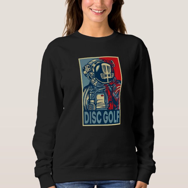 Sudadera Casco de golf de disco astronauta (Anverso)
