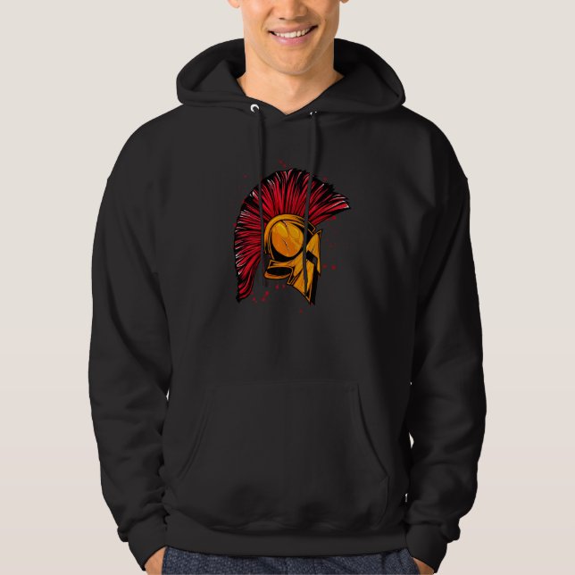 Sudadera Casco espartano Golden Sparta Gladiator Warrior Gy (Anverso)