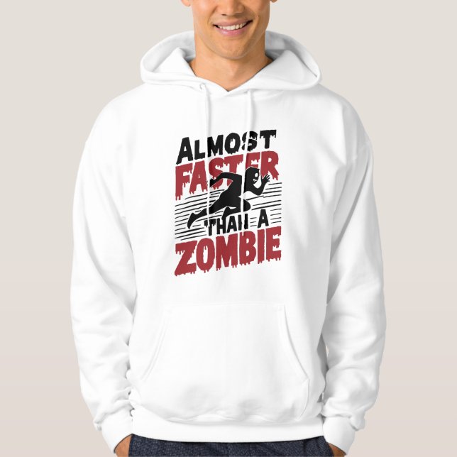 Sudadera Casi más rápido que un zombi (Anverso)