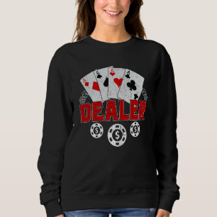 Sudadera Casino Dealer Halloween Costume Shirt Poker Gambli