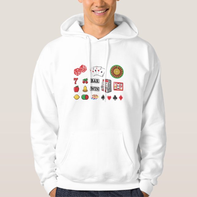 Sudadera Casino Night Slot Machine Poker Lucky 7s (Anverso)