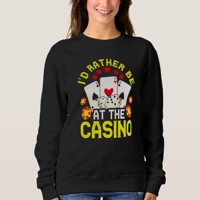 Sudadera Casino Para Hombres Mujeres Guay Gambler Premium (Anverso)