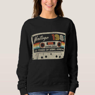 Sudadera Cassette retro de 1981 40º cumpleaños 40 años