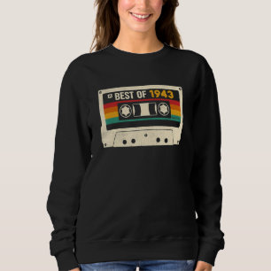 Sudadera Cassette T De 80 Años Mejor De 1943 De Nacimiento