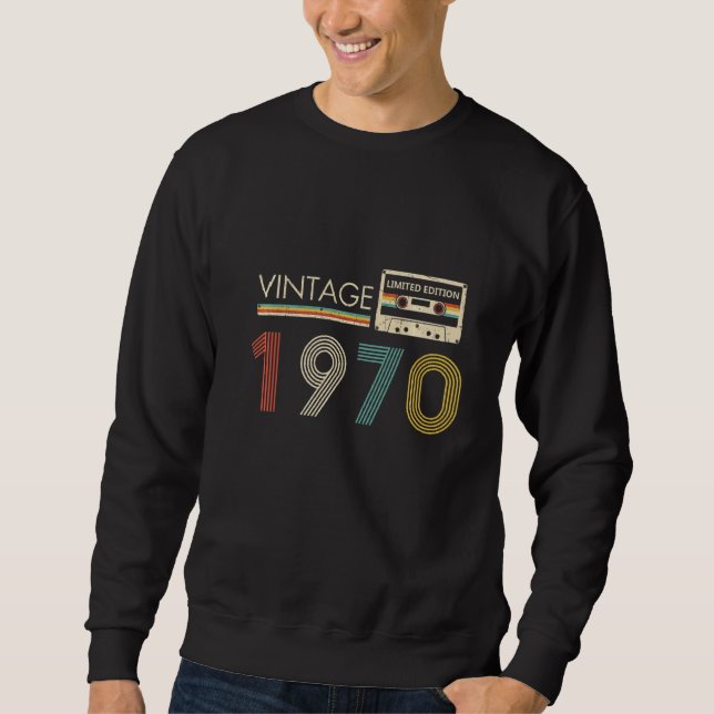 Sudadera Cassette Vintage 1970 (Anverso)