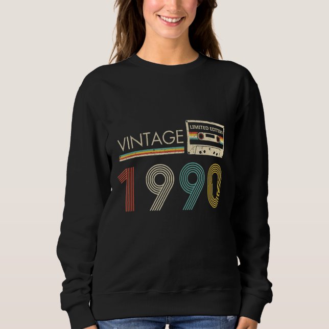 Sudadera Cassette Vintage 1990 (Anverso)