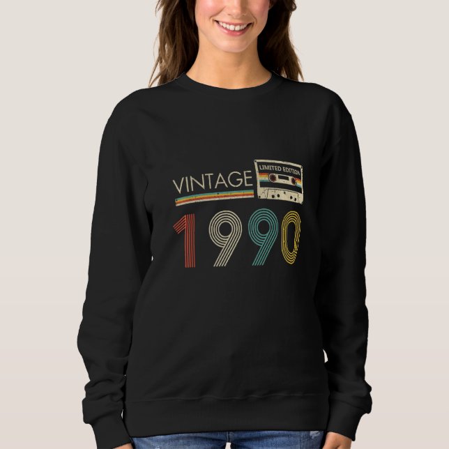 Sudadera Cassette Vintage 1990 (Anverso)