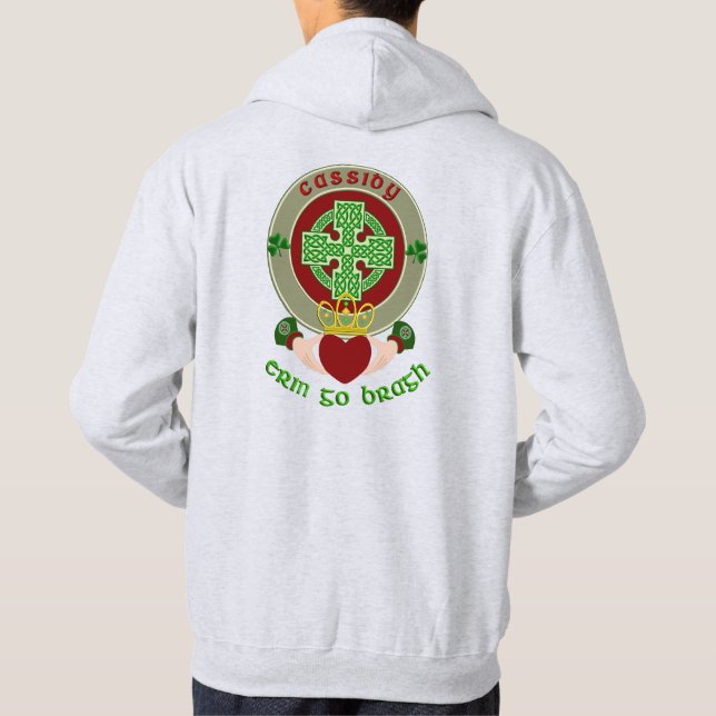 Sudadera Cassidy/O'Cassidy Celtic Cross con Claddagh (Reverso)