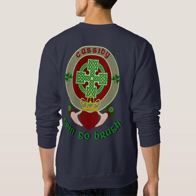 Sudadera Cassidy/O'Cassidy Celtic Cross con Claddagh (Reverso)