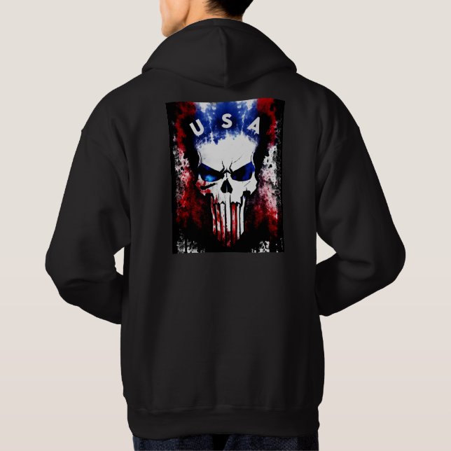 Sudadera Castigo patriótico (Estados Unidos) Hoodie masculi (Reverso)