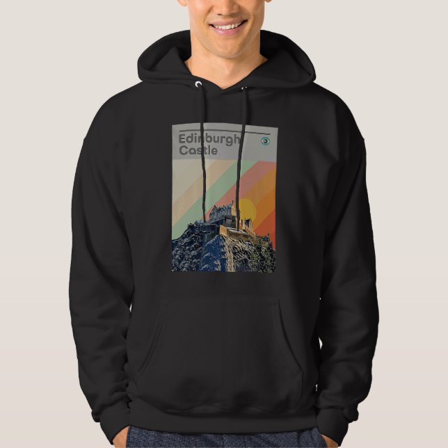 Sudadera Castillo de Edimburgo Impresión Arcoiris Estilo Re (Anverso)