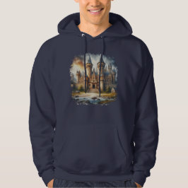 Sudadera Castillo medieval al atardecer con cielos atmosfér