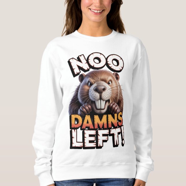 Sudadera Castor Sarcástico Sin Presas Fun Animales (Anverso)