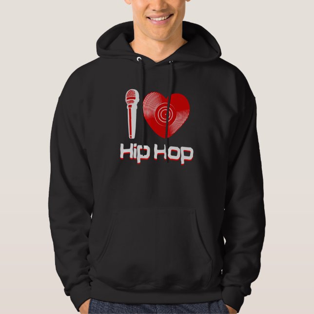 Sudadera Casual Me Encanta El Hip Hop Música Rap Fan Breakd (Anverso)