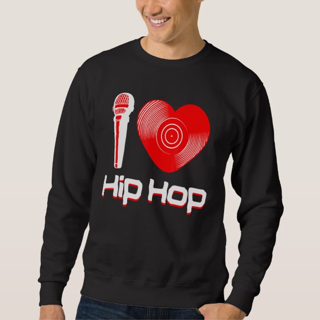 Sudadera Casual Me Encanta El Hip Hop Música Rap Fan Breakd (Anverso)