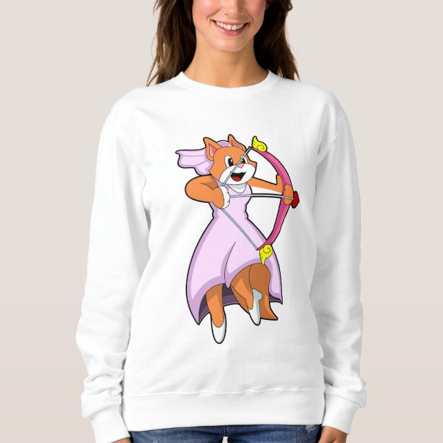 Sudadera Cat as Bride with Wedding dress.PNG (Anverso)