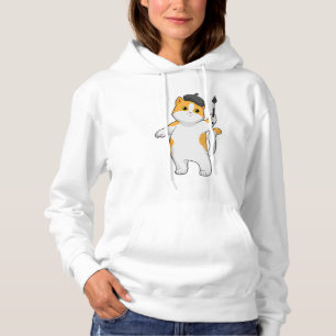 Sudadera Cat as Painter con pincel de pintura
