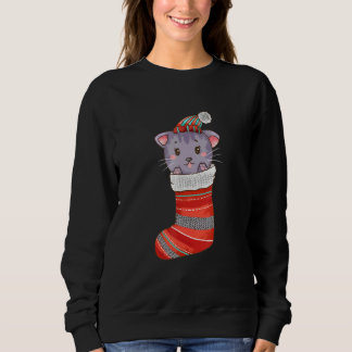 Sudadera Cat Christmas Colorful Meow Kitty Cat  Cute Cat Sa