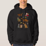 Sudadera Cat Christmas Tree Cat Santa Hat Ilumina regalo de<br><div class="desc">Cat Santa Hat Cat de Árbol de Navidad Enciende Xmas Gire Gato Lover</div>