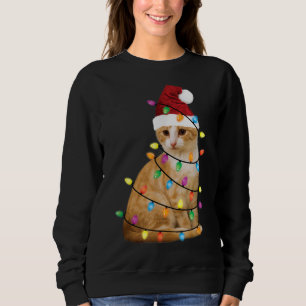 Sudadera Cat Christmas Tree Santa Funny Xmas Cat Lover