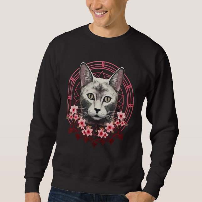 Sudadera Cat Church Blossom  Pet Cat Motif Animal Cat (Anverso)