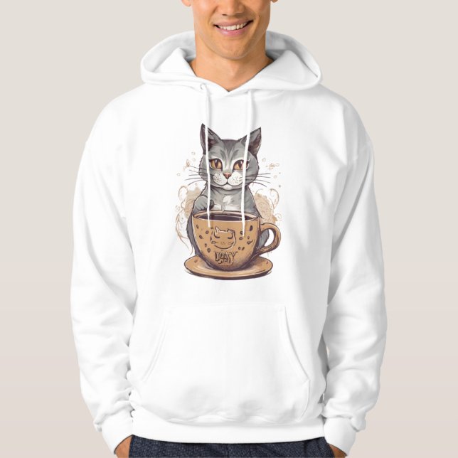 Sudadera Cat Coffee (Anverso)