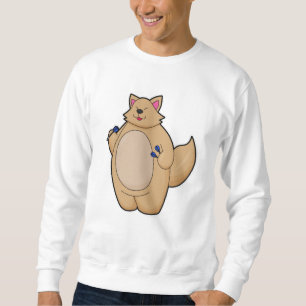 Sudadera Cat como jugador de Dart con dardos