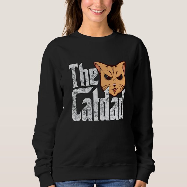 Sudadera Cat Dad The Catfather Crazy Cat Father Kitty Daddy (Anverso)