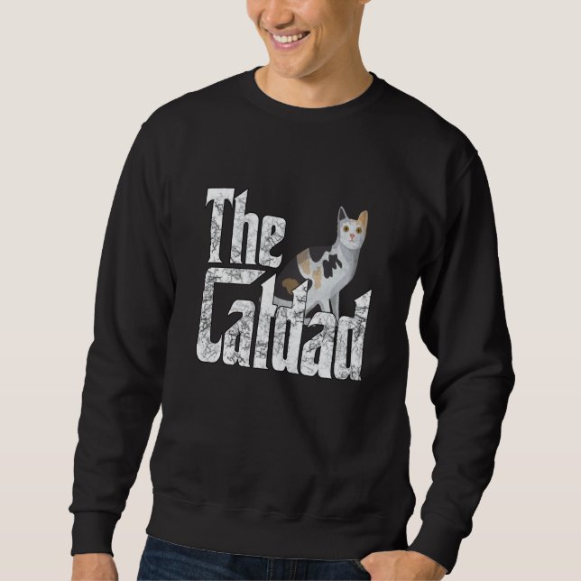Sudadera Cat Dad The Catfather Crazy Cat Father Kitty Daddy (Anverso)