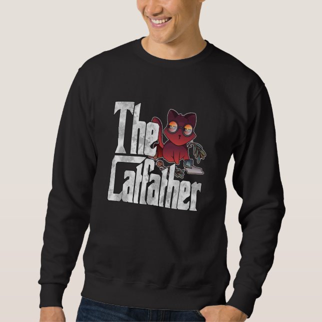 Sudadera Cat Dad The Catfather Crazy Chaos Cat Father Kitty (Anverso)