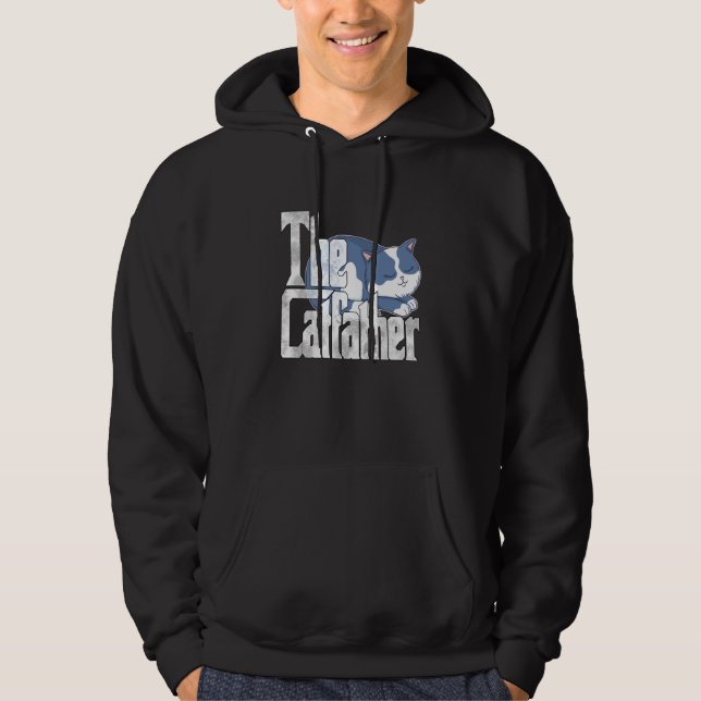 Sudadera Cat Dad The Catfather Crazy Cute Cat Father Kitty  (Anverso)