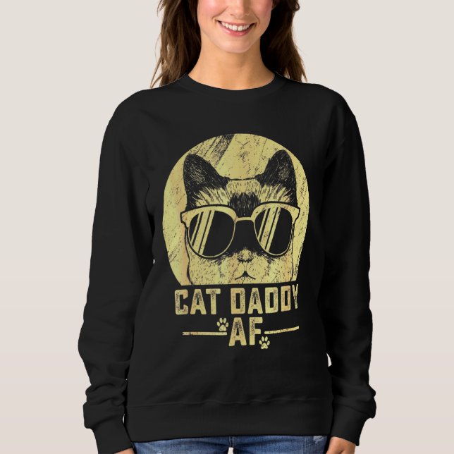 Sudadera Cat Daddy Af Gafas de sol Retro de cosecha (Anverso)