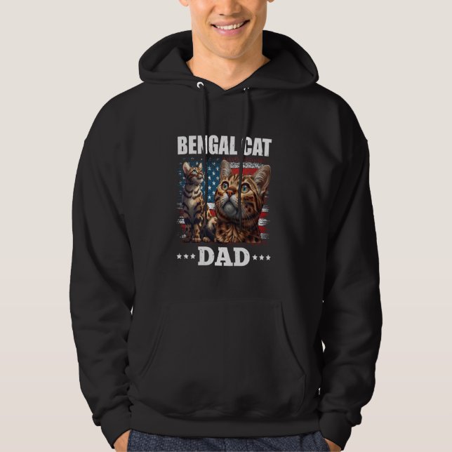 Sudadera Cat Daddy BENGAL CAT DAD America Funny Bengal Fath (Anverso)