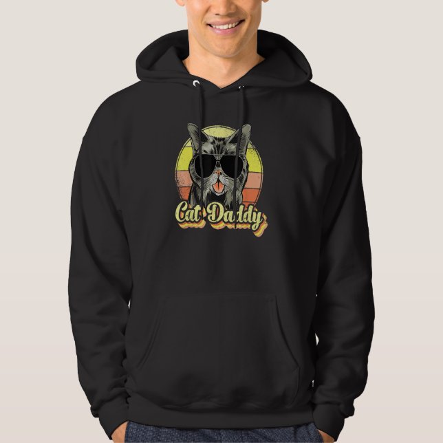 Sudadera Cat Daddy, Funny Cat     For Men, Best Cat Dad Eve (Anverso)