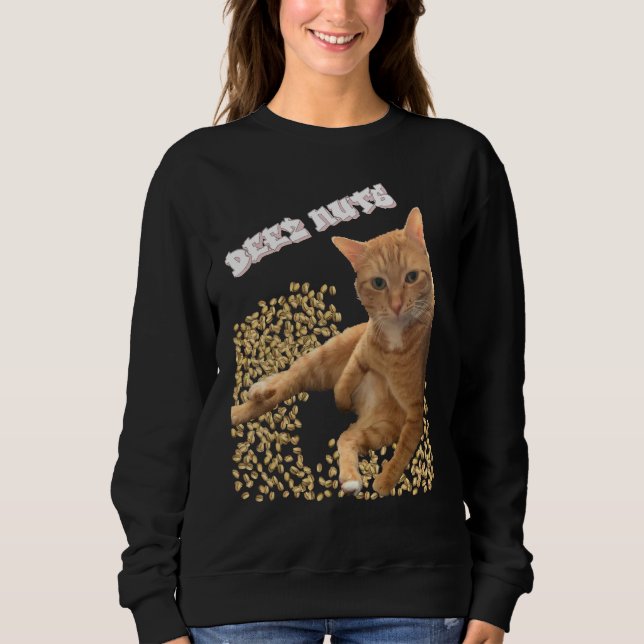 Sudadera Cat Deez Nuts Joke with Pistachios (Anverso)
