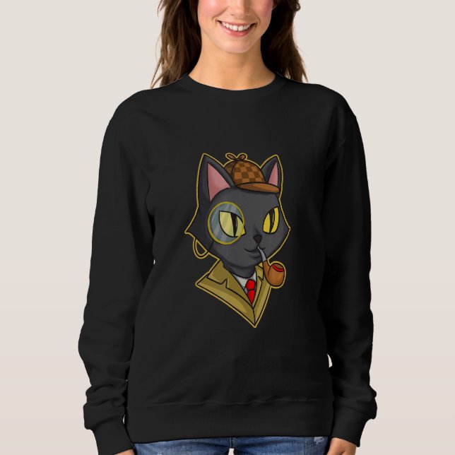 Sudadera Cat Detective (Anverso)