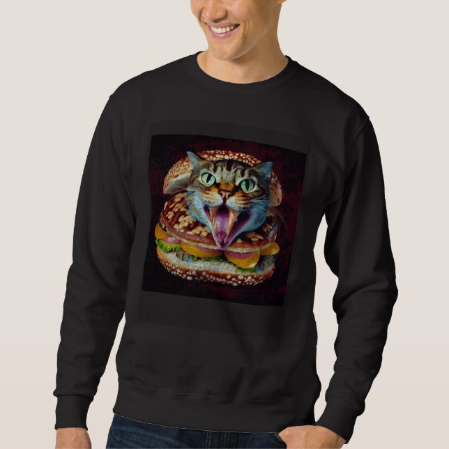 Sudadera Cat Dinosaur Hamburger (Anverso)