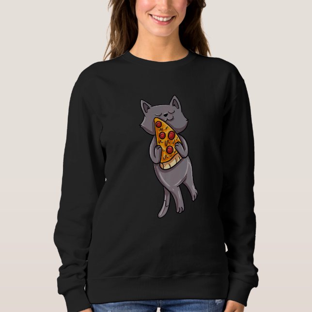 Sudadera Cat Eat Pizza   (Anverso)