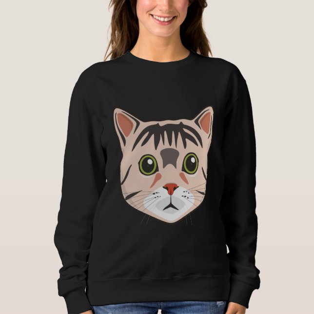 Sudadera Cat Face Meowdy Cute Kitten Cat Meme  1 (Anverso)