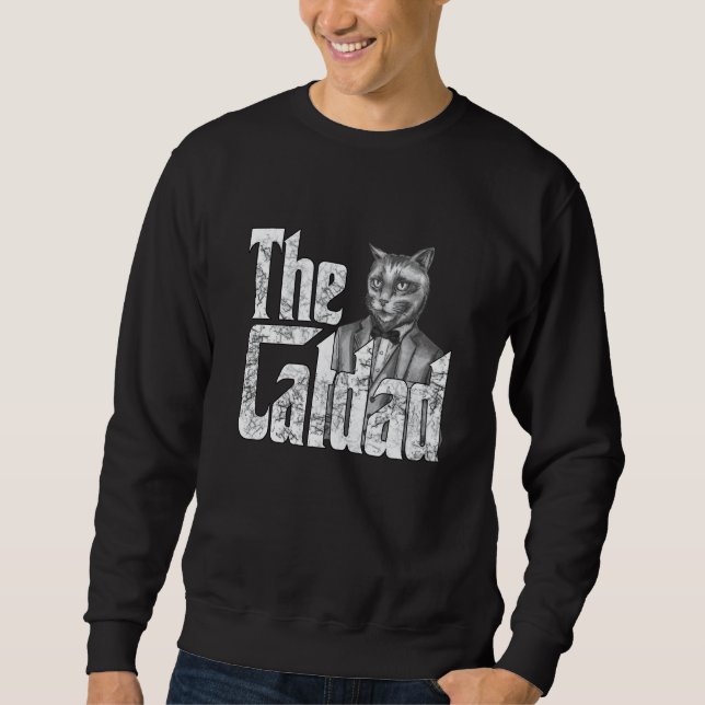 Sudadera Cat Father The Catfather Crazy Cat Dad Papa  1 (Anverso)