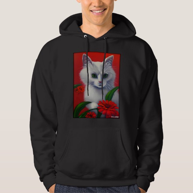 Sudadera Cat Flower Natural Flower Garden Cat Love Cat  1 (Anverso)