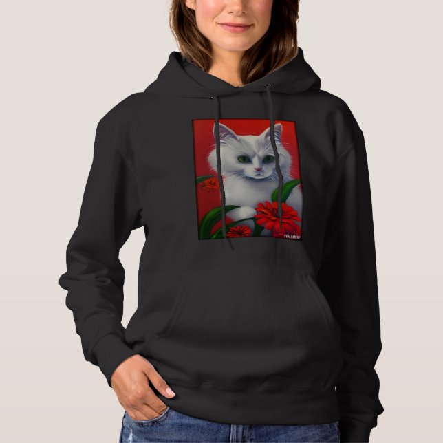 Sudadera Cat Flower Natural Flower Garden Cat Love Cat  1 (Anverso)