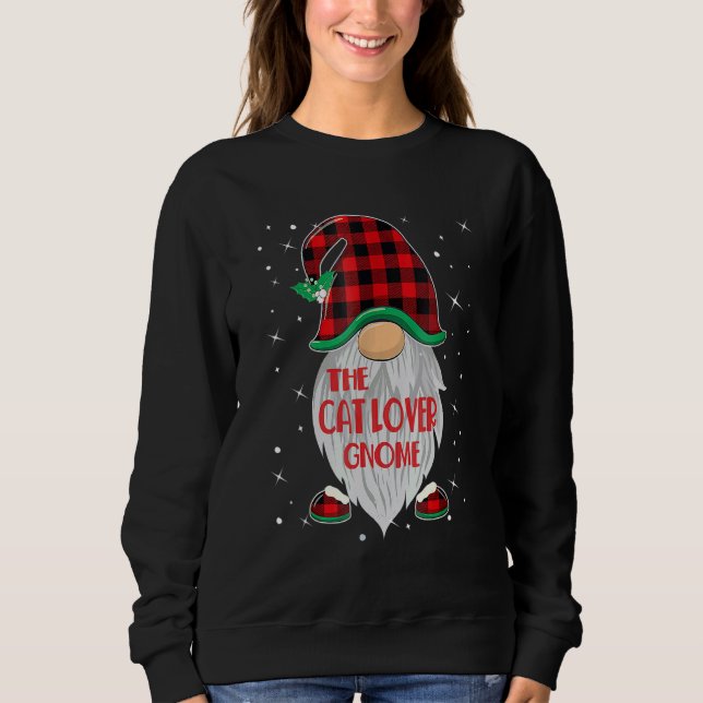 Sudadera Cat  Gnome Matching Family Group Christmas Party P (Anverso)