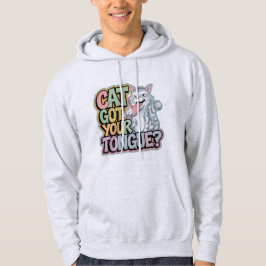 Sudadera Cat Got Your Tongue? Funny Mischievous Kitty Hoodi