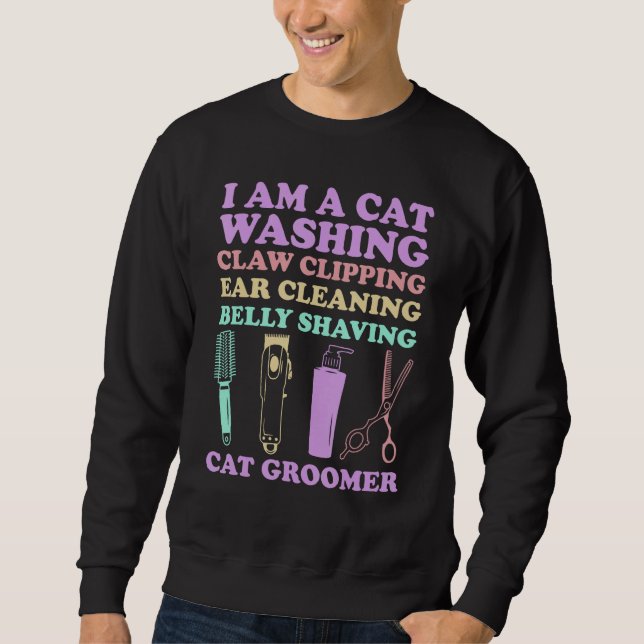 Sudadera Cat Grooming For Cat Groomer Cat Hairdresser Cats  (Anverso)