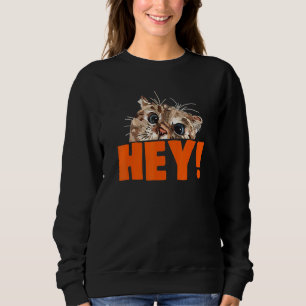 Sudadera Cat Hey Animals Kitten Cute