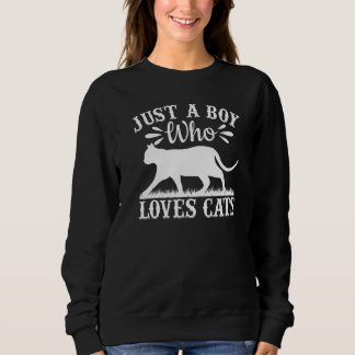 Sudadera Cat I Just A Boy Who Loves Cats