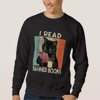 Sudadera Cat I Read Banned Books men Bookworms Reading Book